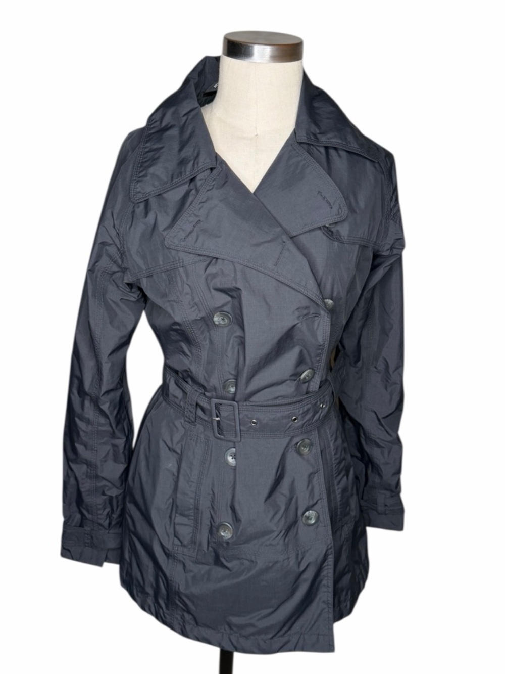 THE‎ NORTH FACE Black Belted Double Breasted Trench Coat Women's Size Small